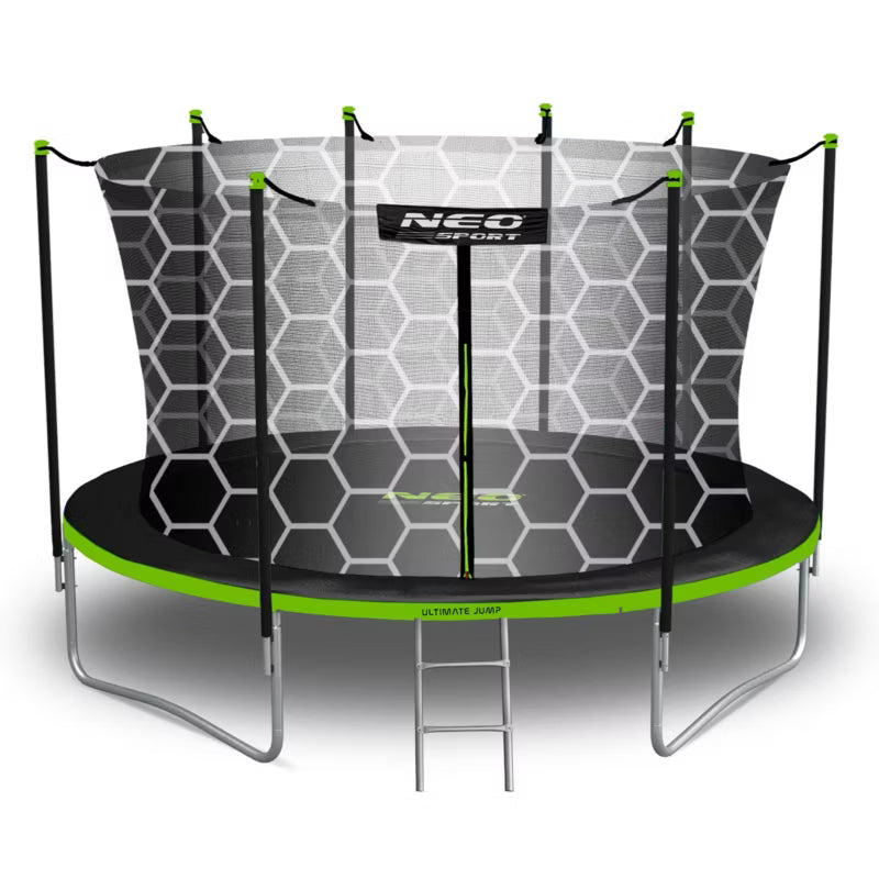 Havetrampolin 465 cm med Indvendigt Sikkerhedsnet Grøn