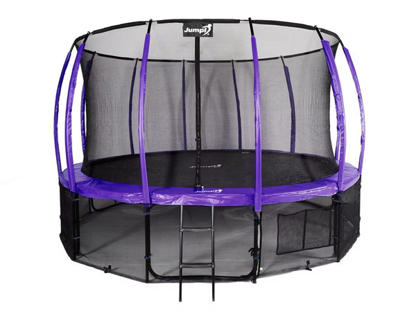 Havetrampolin 487 cm Lilla med Indvendigt Sikkerhedsnet