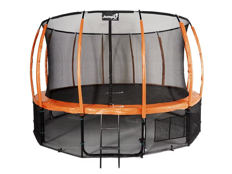 Havesikret Trampolin 487 cm Orange med Sikkerhedsnet