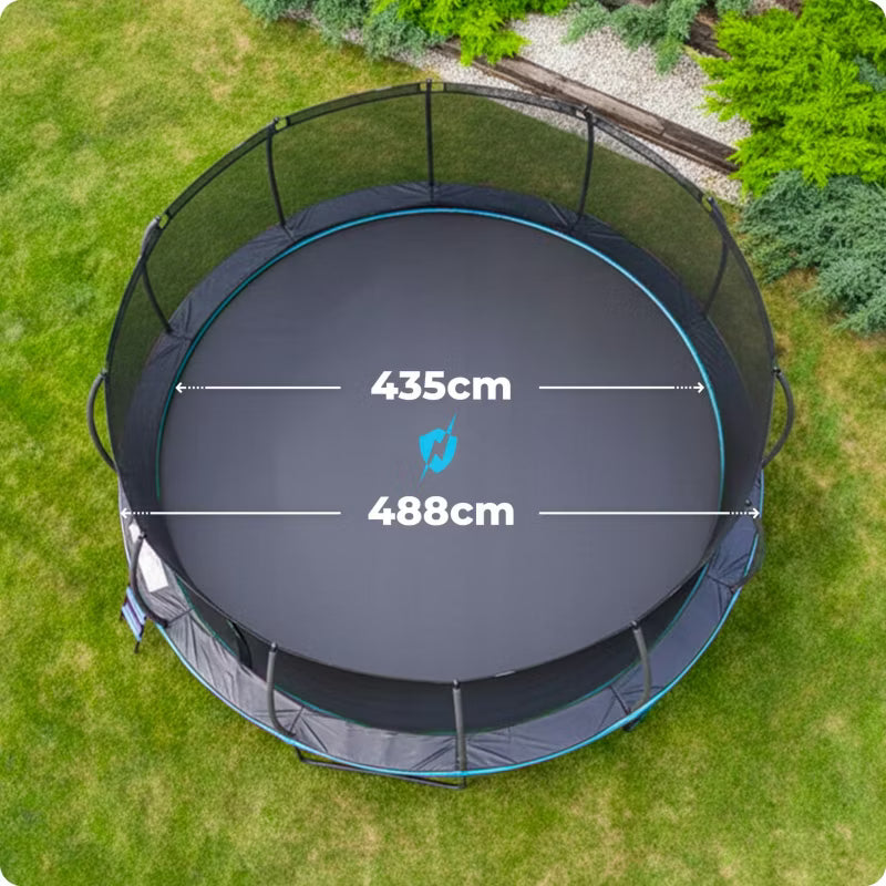 Havetrampolin 488 cm med Indvendigt Sikkerhedsnet og Stige