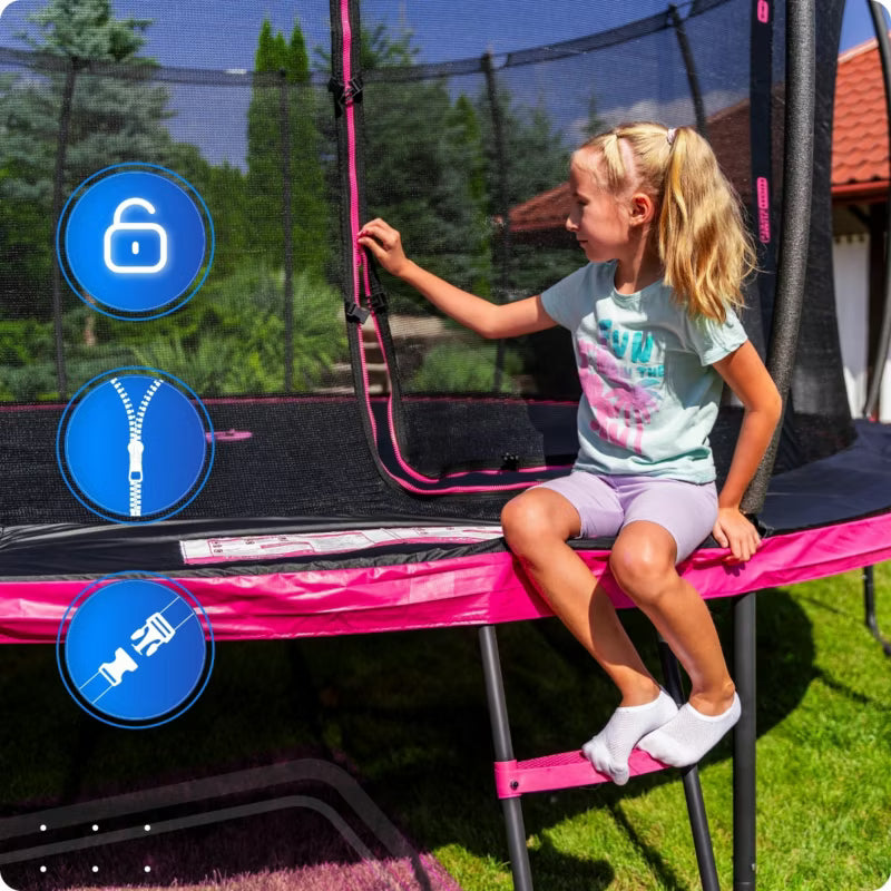 Havetrampolin 488 cm med Sikkerhedsnet og Stige