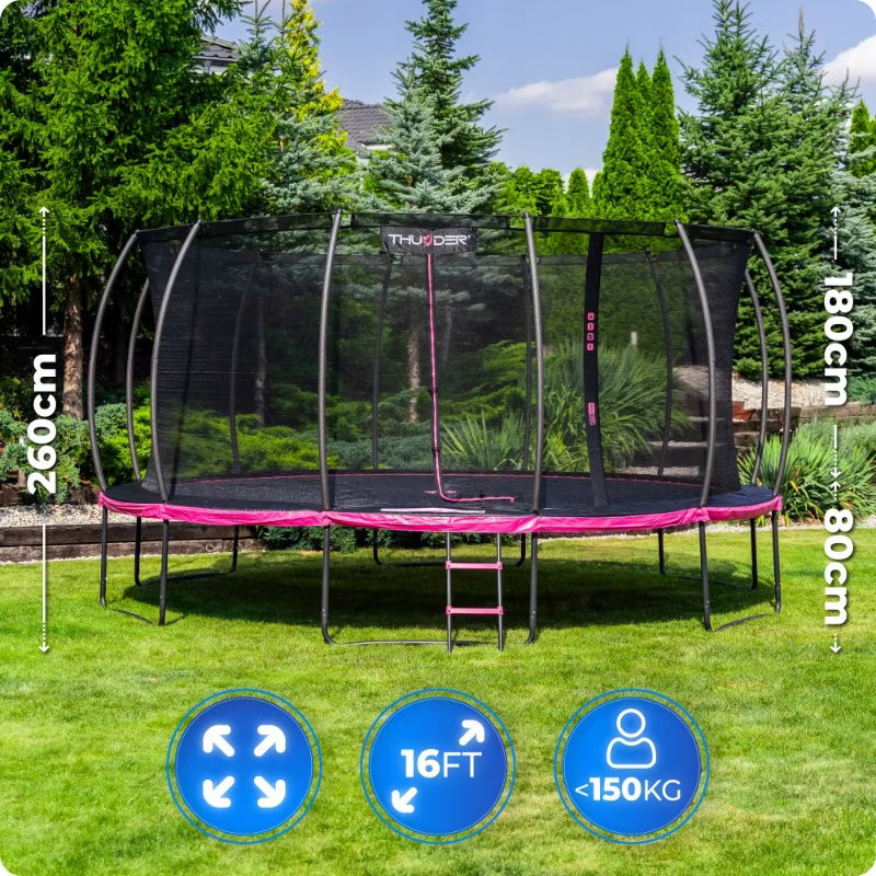 Havetrampolin 488 cm med Sikkerhedsnet og Stige