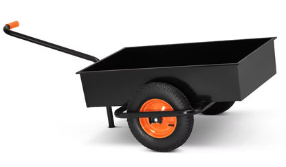 Havevogn 180 Liter 390 kg Stål Sort