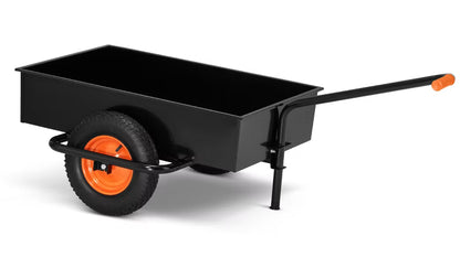 Havevogn 180 Liter 390 kg Stål Sort