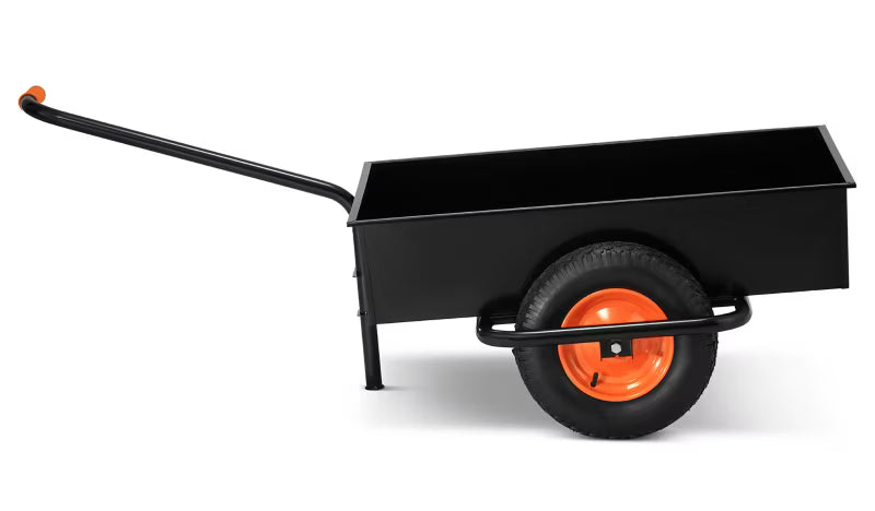 Havevogn 180 Liter 390 kg Stål Sort