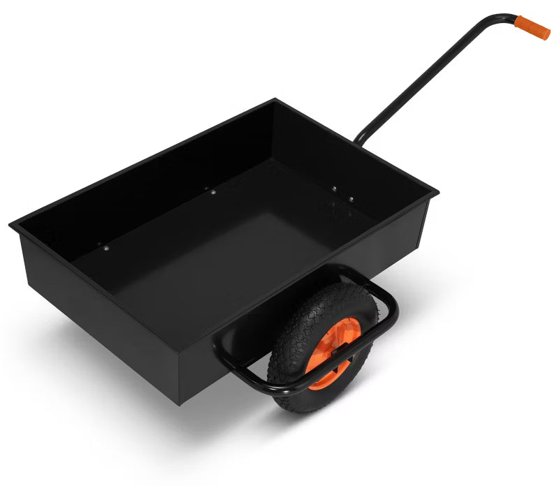 Havevogn 180 Liter 390 kg Stål Sort