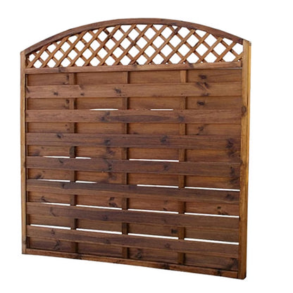 Hegn med Bue og Gitter 180x180 cm Brun