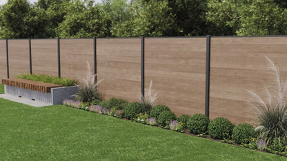 Hegnpanel Ashwood 180x180 cm Trælook