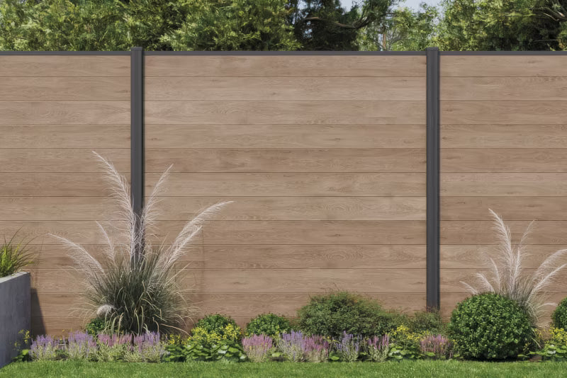 Hegnpanel Ashwood 180x180 cm Trælook