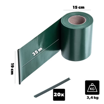 Hegnstråd Hegnsbånd 19 cm x 35 m Grøn