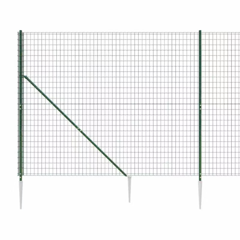 Hegnsnet 2x25 m Galvaniseret Stål med PVC 2 Stk