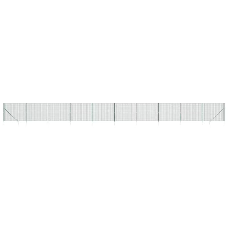 Hegnsnet 2x25 m Galvaniseret Stål med PVC 2 Stk