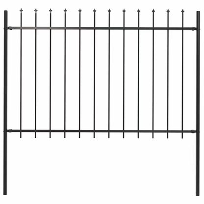 Hegnspanel 170 cm Sort Stål