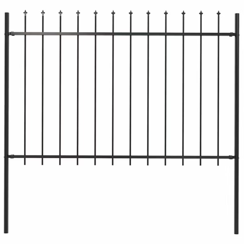 Hegnspanel 170 cm Sort Stål