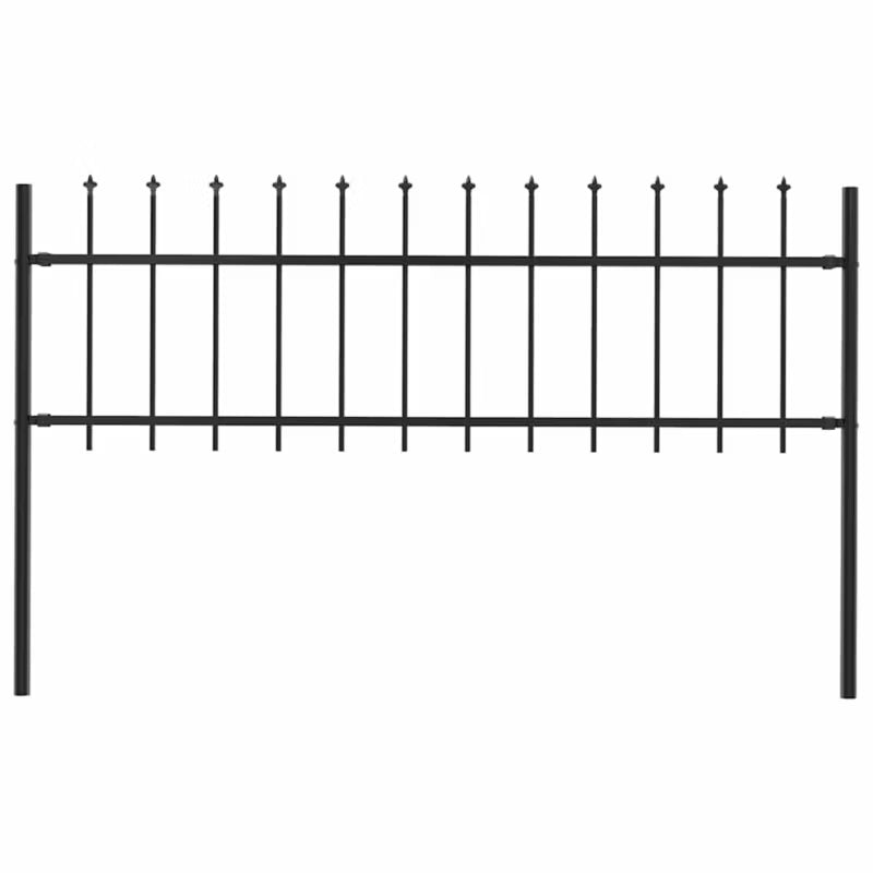 Hegnspanel 170x110 cm Sort Stål