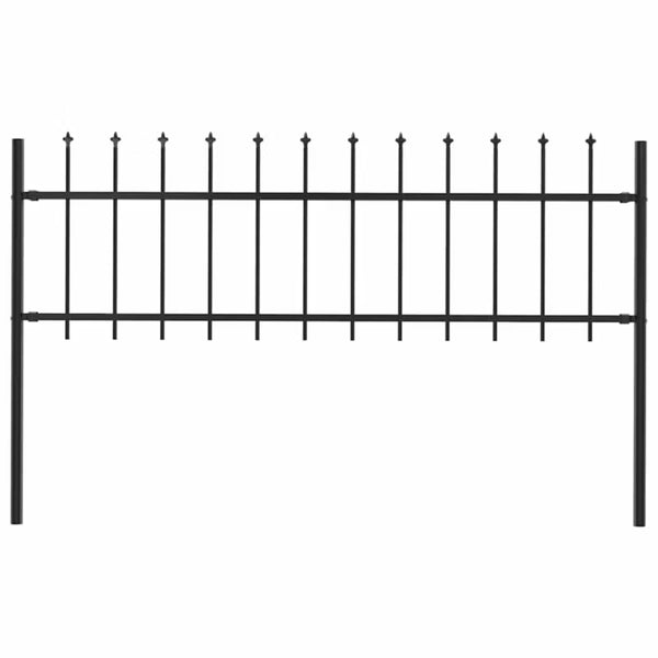 Hegnspanel 170x110 cm Sort Stål