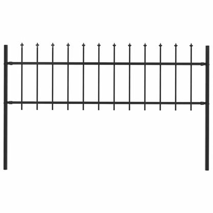Hegnspanel 170x110 cm Sort Stål