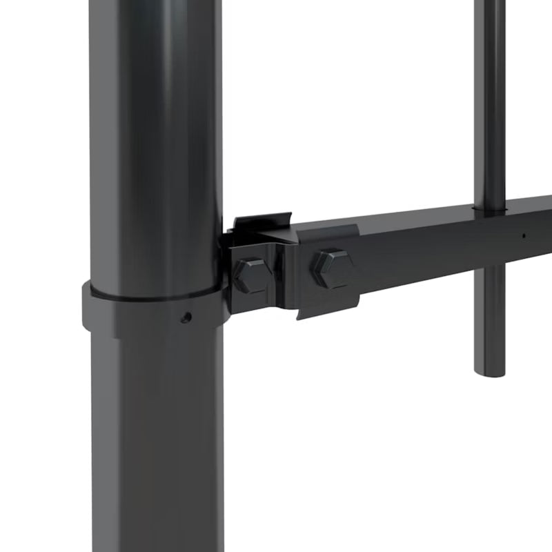Hegnspanel 170x150 cm Sort Stål