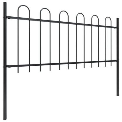 Hegnspanel 170x150 cm Sort Stål