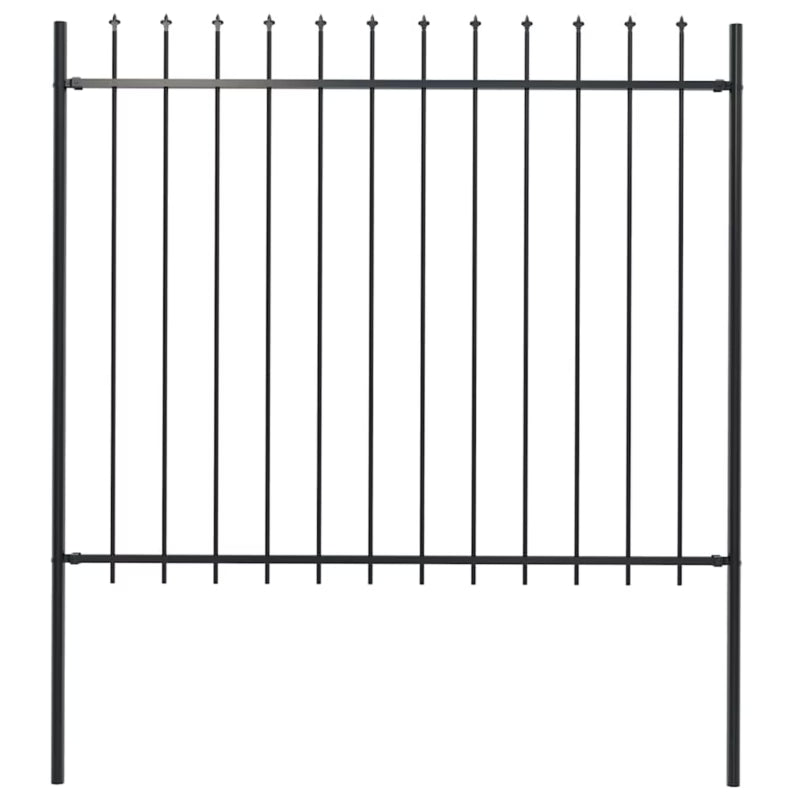 Hegnspanel 170x200 cm Sort Stål