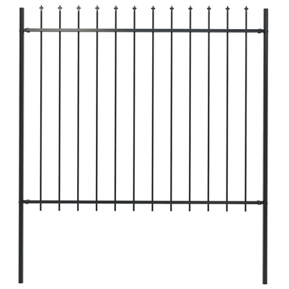 Hegnspanel 170x200 cm Sort Stål