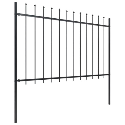 Hegnspanelet 337x170 cm Sort Stål