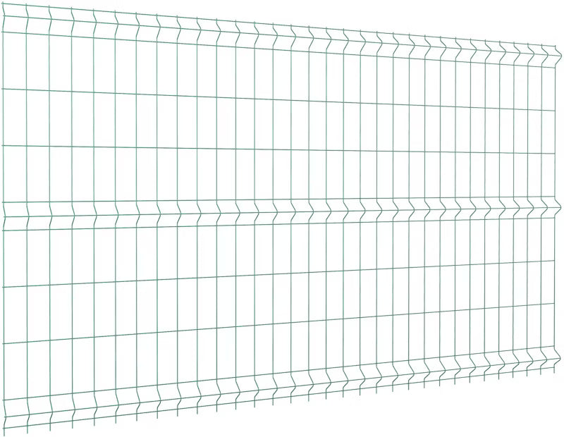 Hegnspanel 3D 153x250 cm Grøn Stål