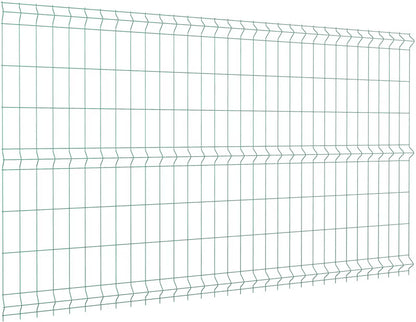 Hegnspanel 3D 153x250 cm Grøn Stål