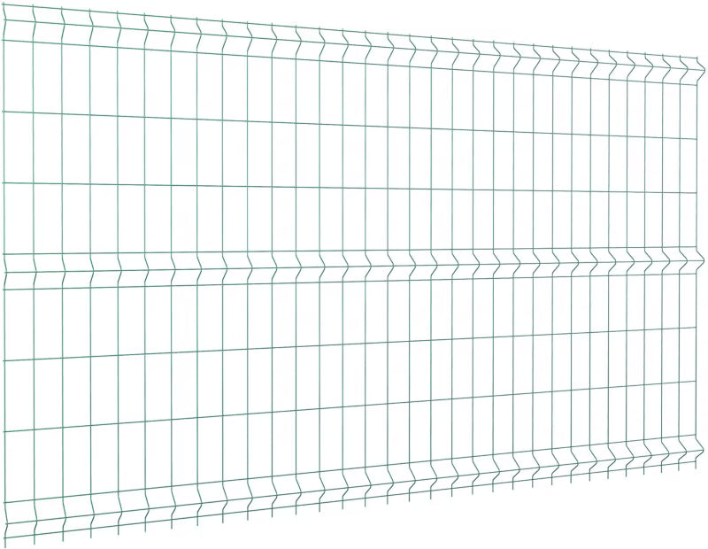 Hegnspanel 3D 153x250 cm Grøn Stål
