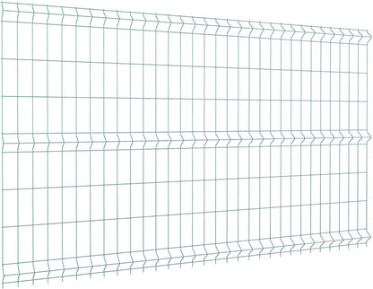 Hegnspanel 3D 153x250 cm Grøn Stål