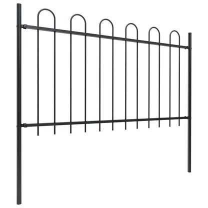 Hegnspanel 671x150 cm Sort Stål 4 Stk