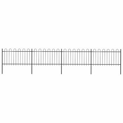 Hegnspanel 671x150 cm Sort Stål 4 Stk