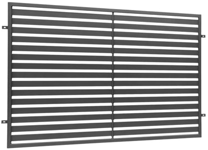 Hegnspanel Brava 200x120 cm Antracit Stål