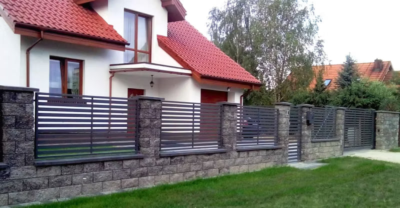 Hegnspanel Brava 200x120 cm Antracit Stål