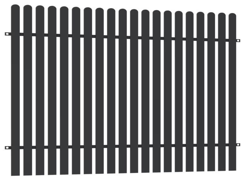 Hegnspanel Daria 2 200x120 cm Antracit Stål