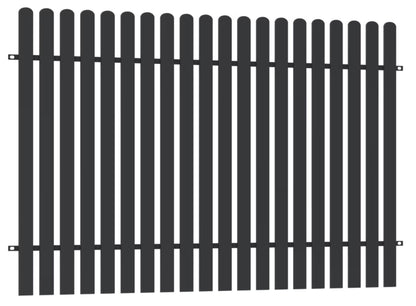 Hegnspanel Daria 2 200x120 cm Antracit Stål