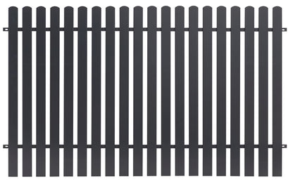 Hegnspanel Daria 2 200x120 cm Antracit Stål