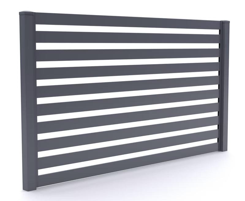 Hegnspanel Lara 200x120 cm Antracit Stål