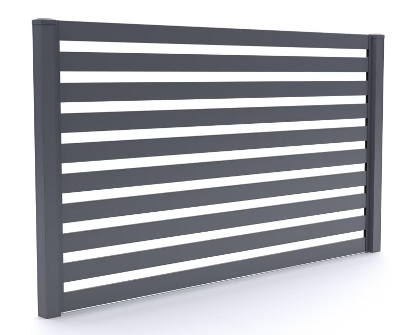 Hegnspanel Lara 200x120 cm Antracit Stål