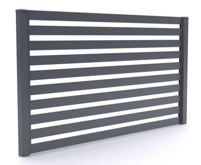 Hegnspanel Lara 200x120 cm Antracit Stål