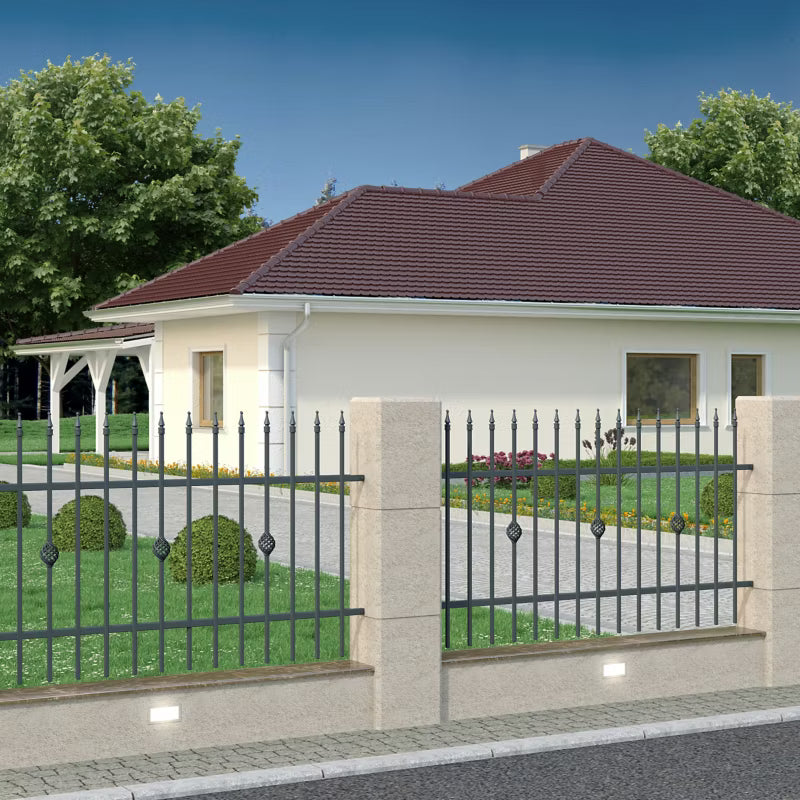 Hegnspanel Laura 200x120 cm Sort Stål