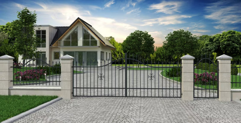 Hegnspanel Rodos 200x120 cm Sort Stål