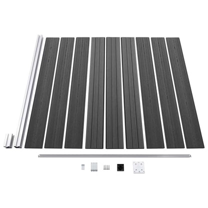 Hegnspanel WPC 526x186 cm Sort 3 Stk