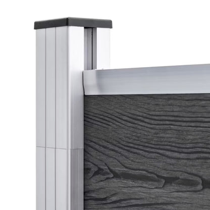 Hegnspanel WPC 526x186 cm Sort 3 Stk