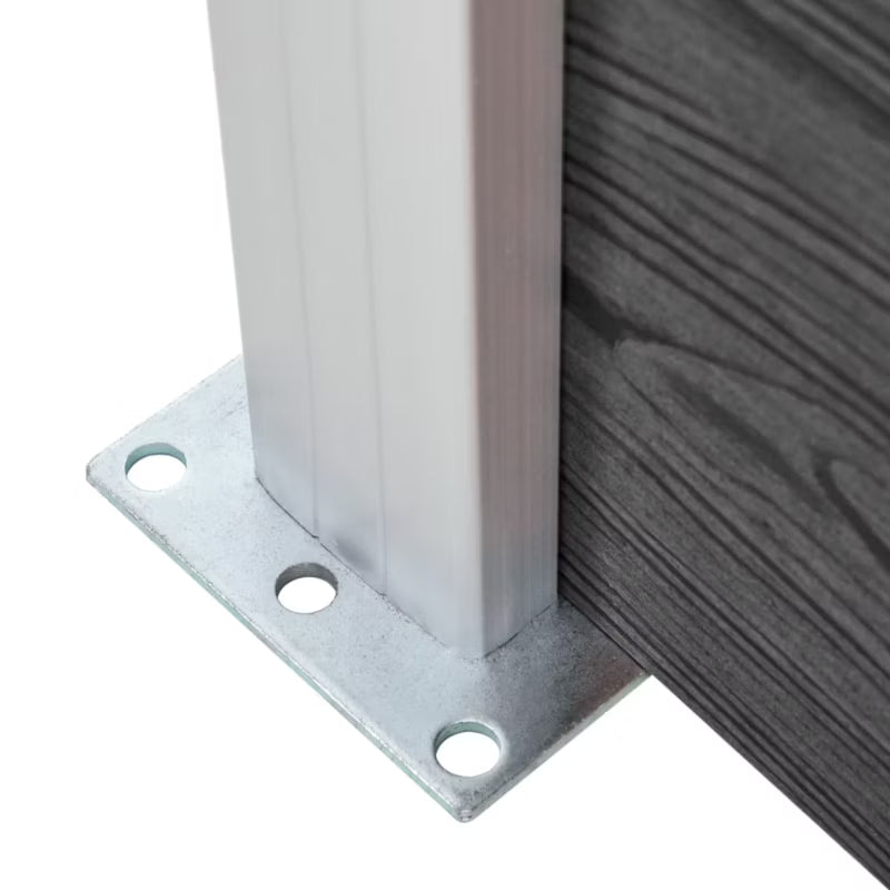 Hegnspanel WPC 526x186 cm Sort 3 Stk