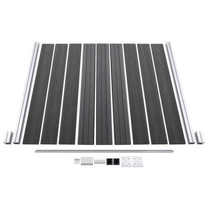 Hegnspanel WPC 526x186 cm Sort 3 Stk