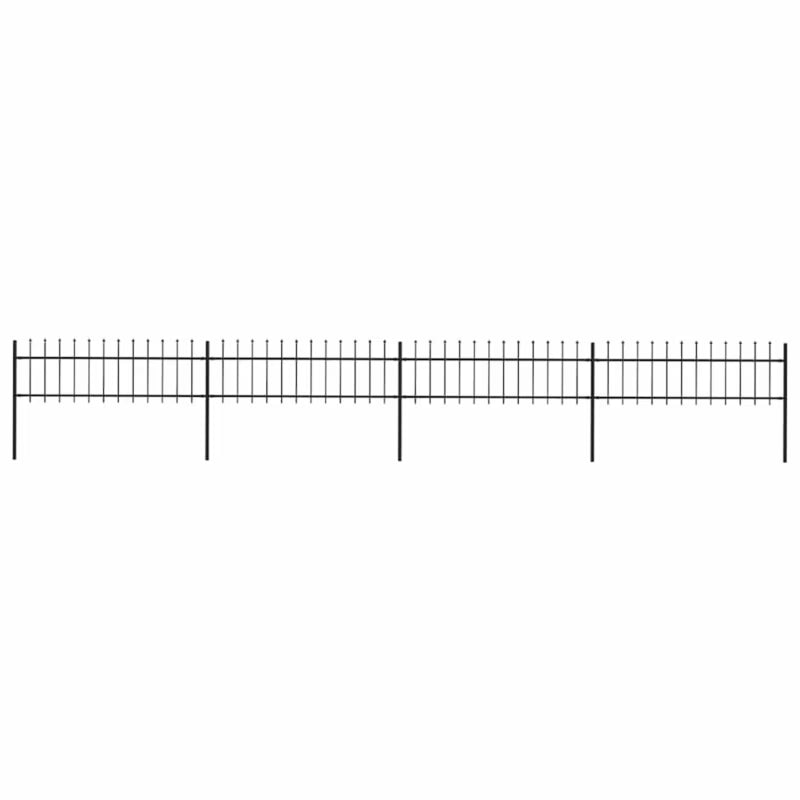 Hegnspanelet 671x110 cm Sort Stål