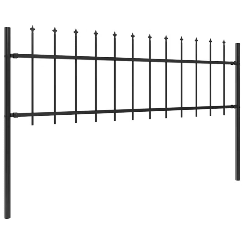Hegnspanelet 671x110 cm Sort Stål