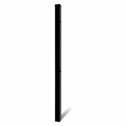 Hegnssøjle 10x10x220 cm Sort Galvaniseret Stål
