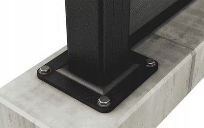 Hegnssøjle 180 cm Aluminium med Fod